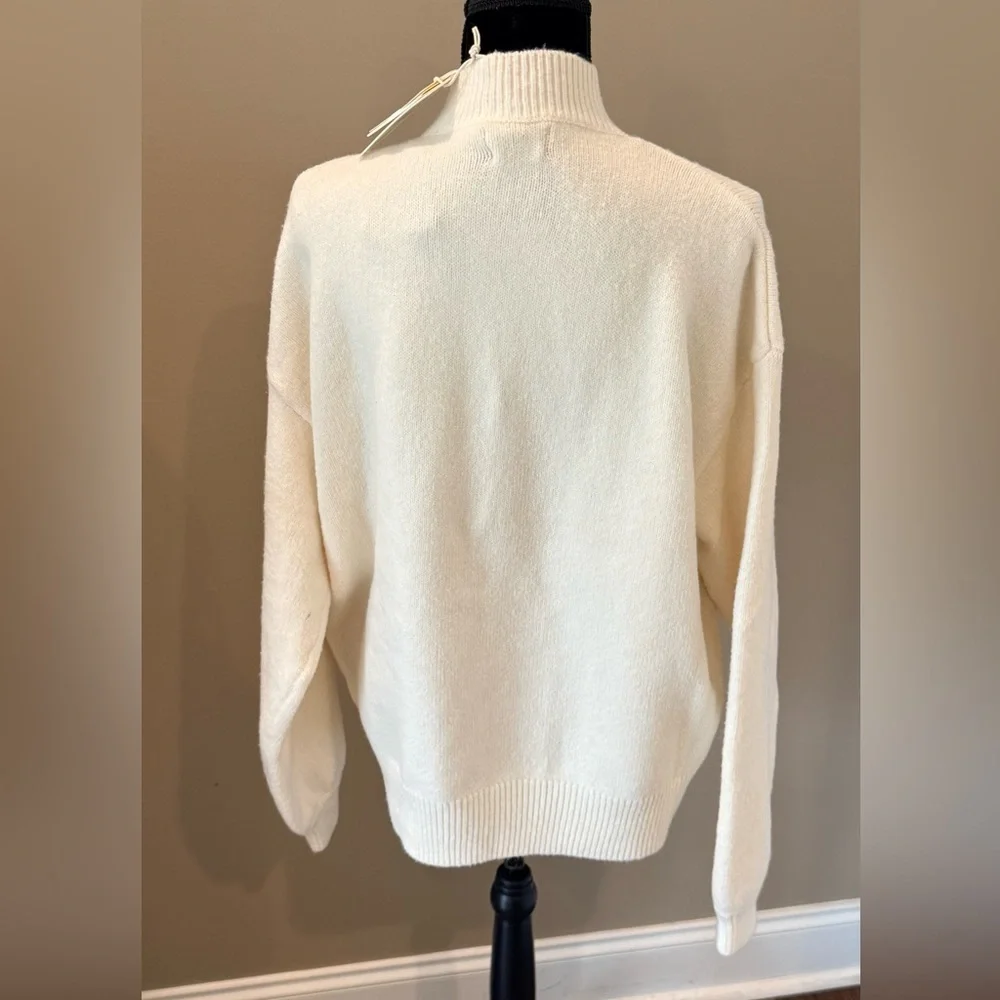 NWT Women’s PEPPERMAYO Ivory Davy oversized knit full zip jacket- Size S/M - Picture 5 of 12